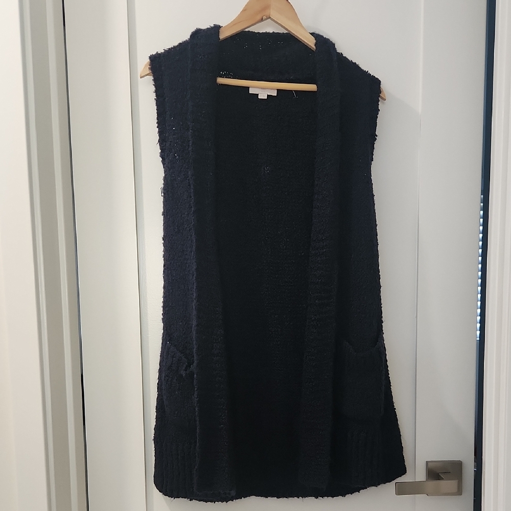 Blue Sleeveless Sweater Vest